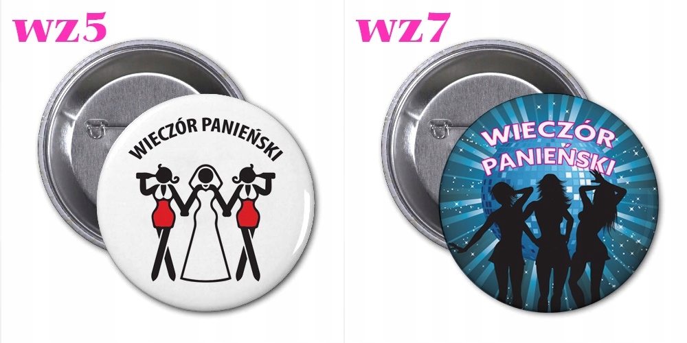 PRZYPINKA NA WIECZÓR PANIEŃSKI PANNA MŁODA IMIĘ Rodzaj przypinka