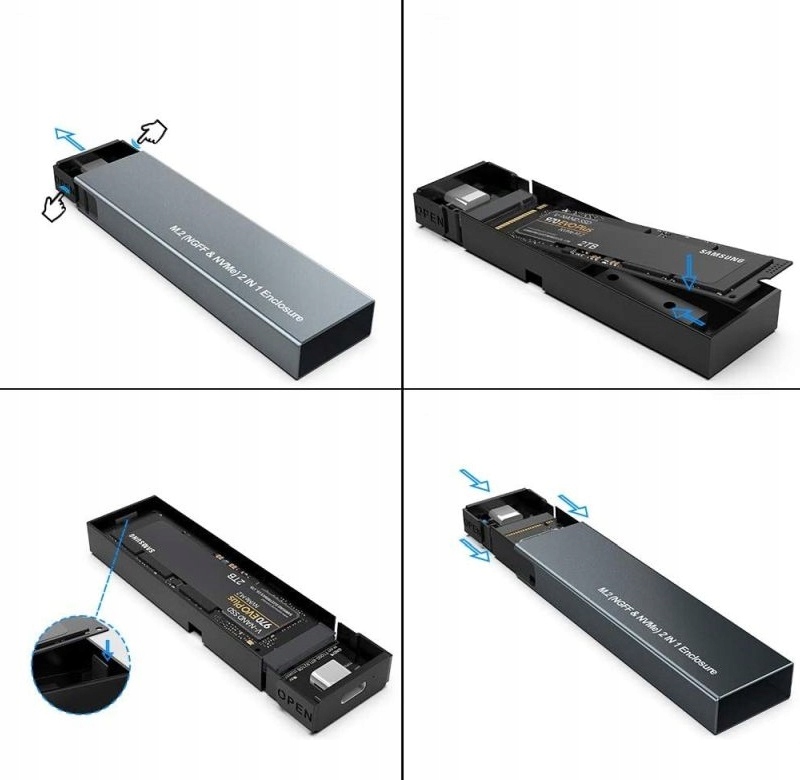 Obudowa M.2 NVMe SATA PCIe SSD do USB USB-C Gen2 EAN (GTIN) 5902983233671