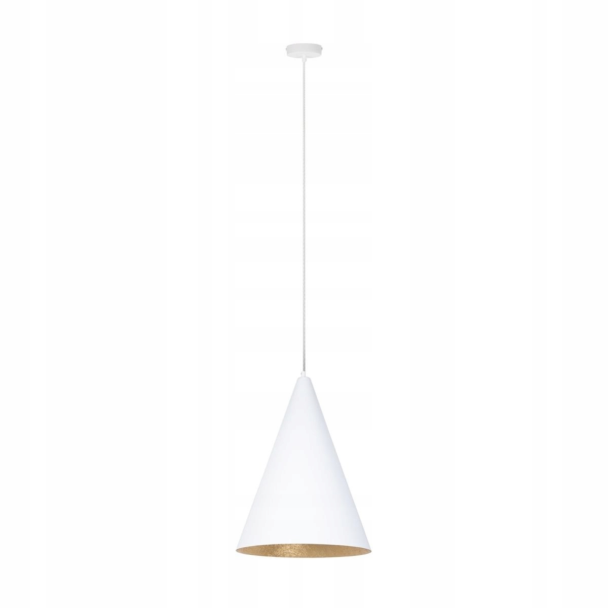 Závěsná lampa ve tvaru kužele se zlatým středem Vesuvio Sigma Lighting