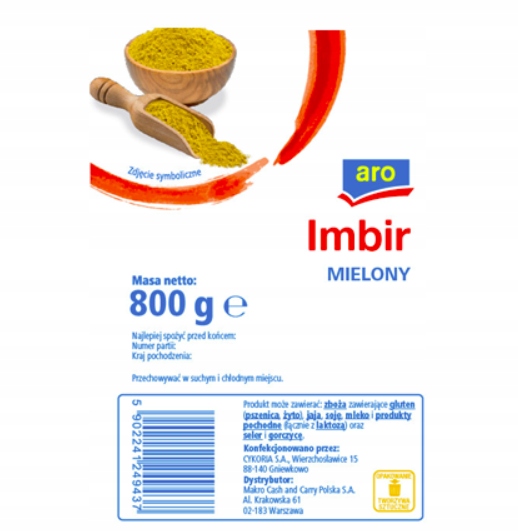 Levně aro Zázvor mletý 800 g