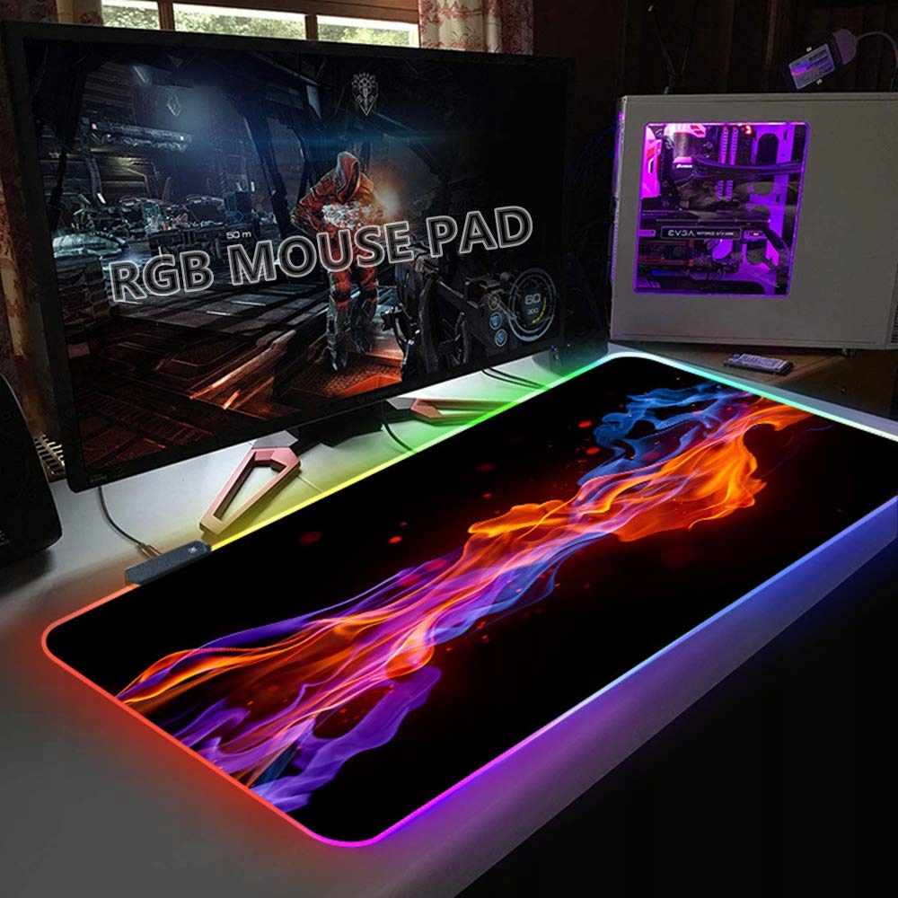 QINXI Profesjonalna Podkładka LED Pod Klawiaturę RGB XL — miniatura 9
