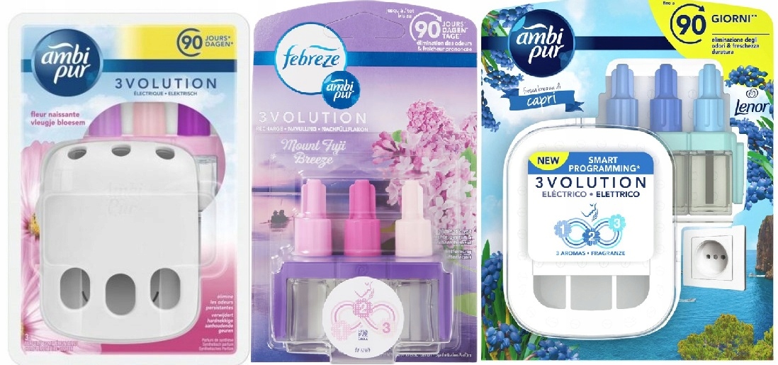 Levně Febreeze/Ambi Pur 3Volution 2xstarter 3 náplně 20 ml MIX Vůně