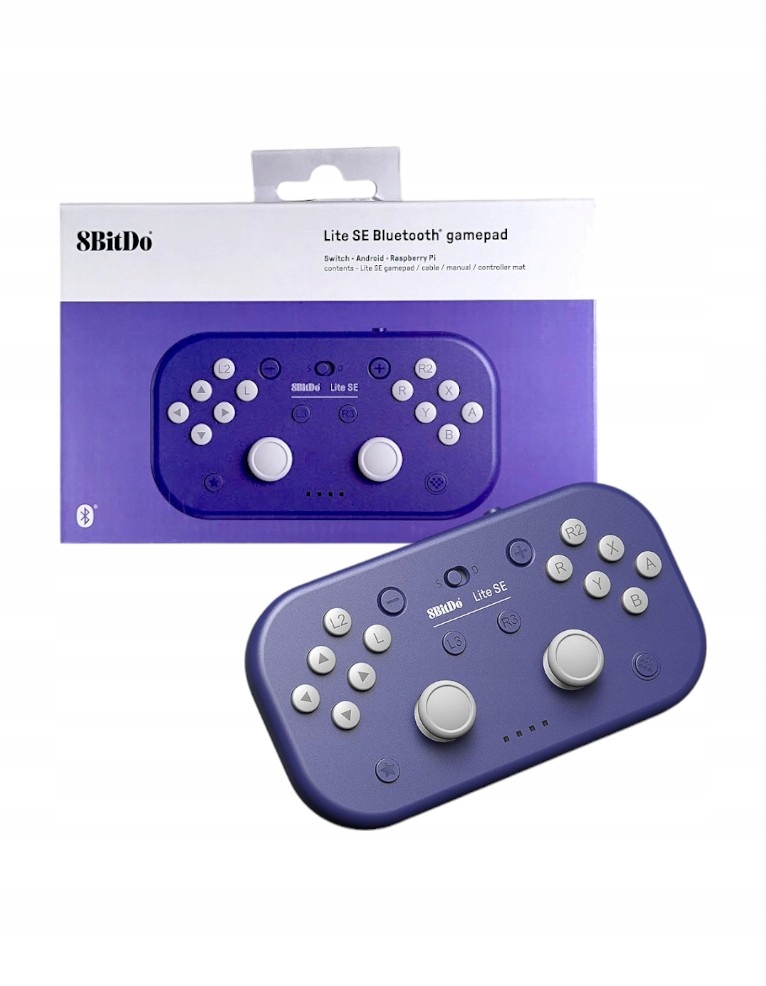 8BITDO Pad Lite Se Bezdrátový Switch Fialový