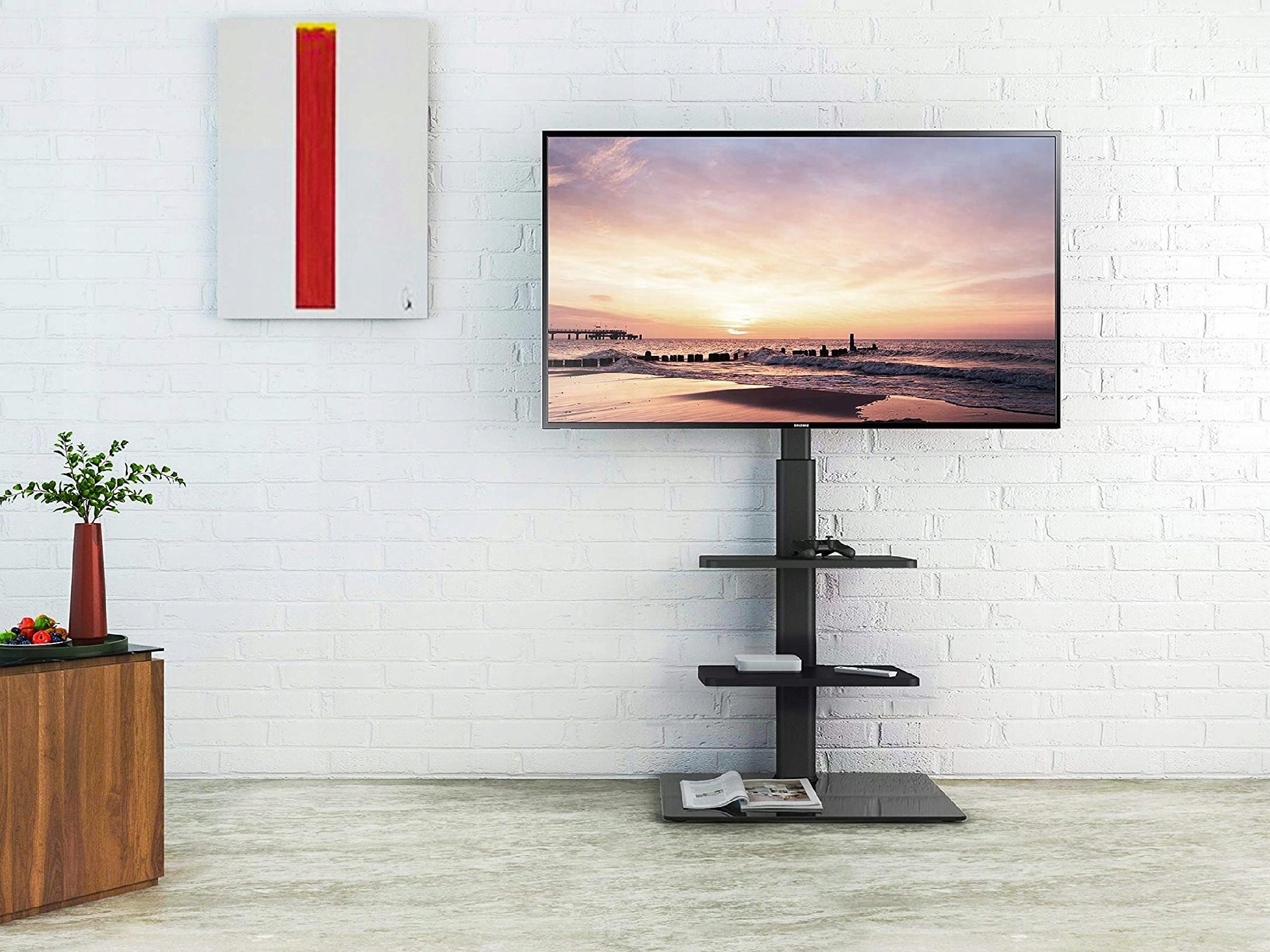 STOJAK POD TELEWIZOR 32-60 Z REGULACJĄ 3 PÓŁKI Model 32-60 3 black