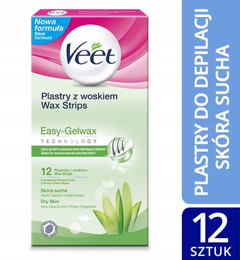 

Veet plastry wosk do depilacji ciała skóra sucha 1