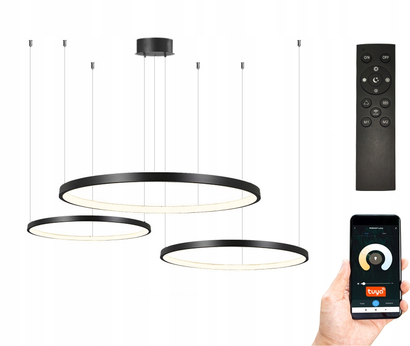 

Lampa 40/60/80 pilot okręgi ring żyrandol Led Tuya