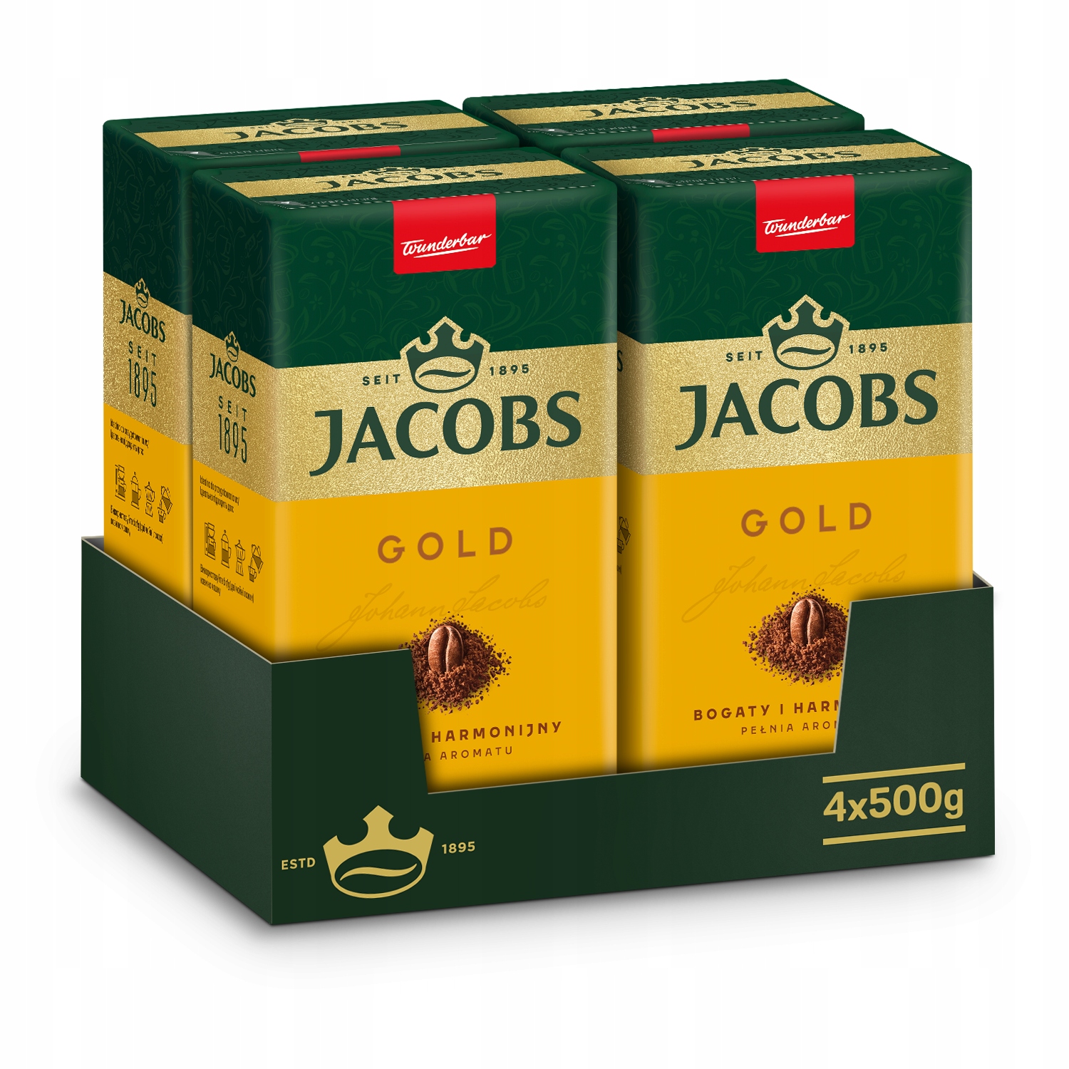 Zestaw kawa mielona Jacobs Gold 2kg (4x 500g