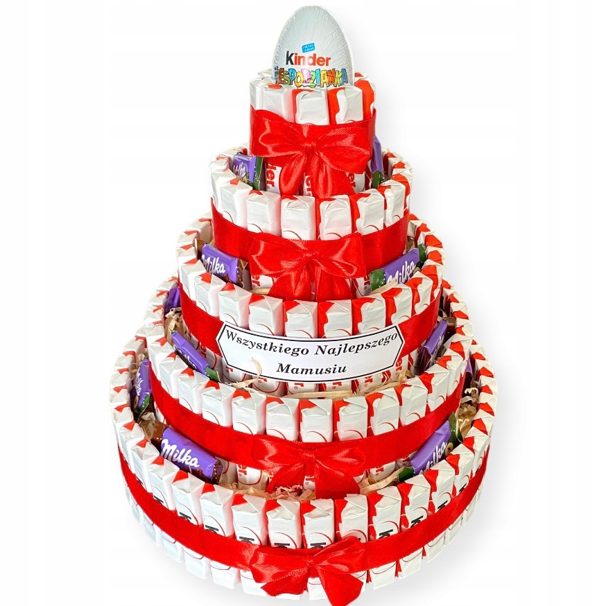 Tort zestaw Kinder Milka Urodziny Dzień Mamy Matki