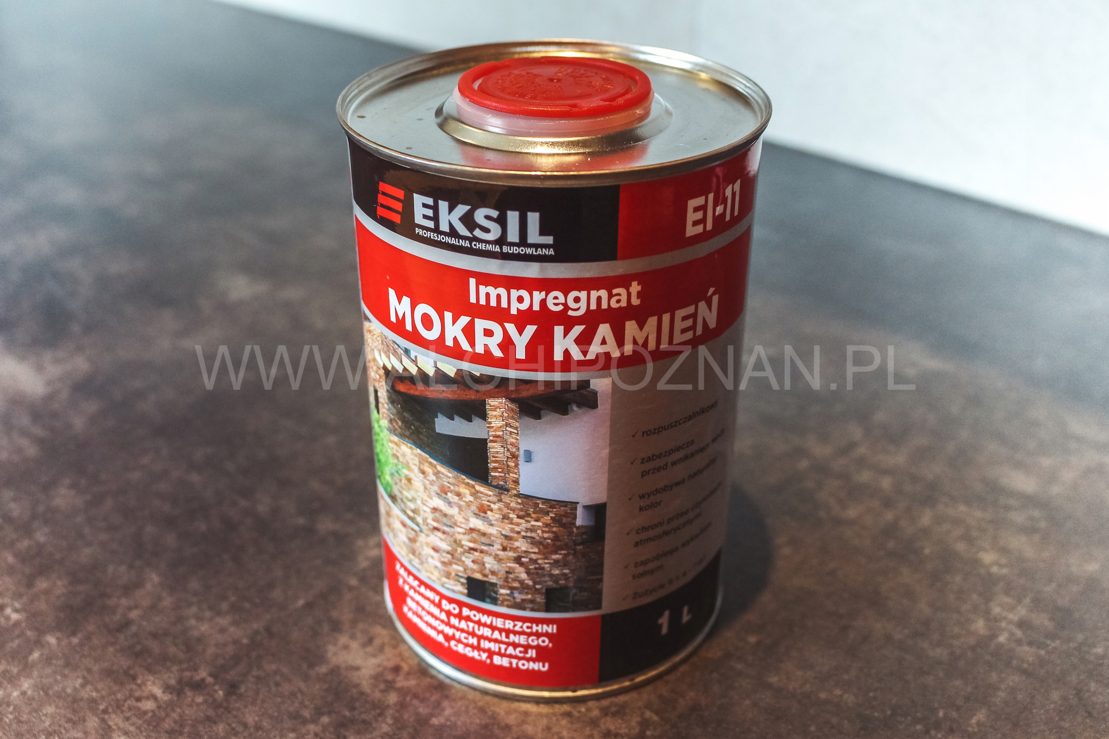 EKSIL EI-11 IMPREGNAT DO LASTRYKO I PIASKOWCA EFEKT MOKRY 1L Opakowanie wiadro