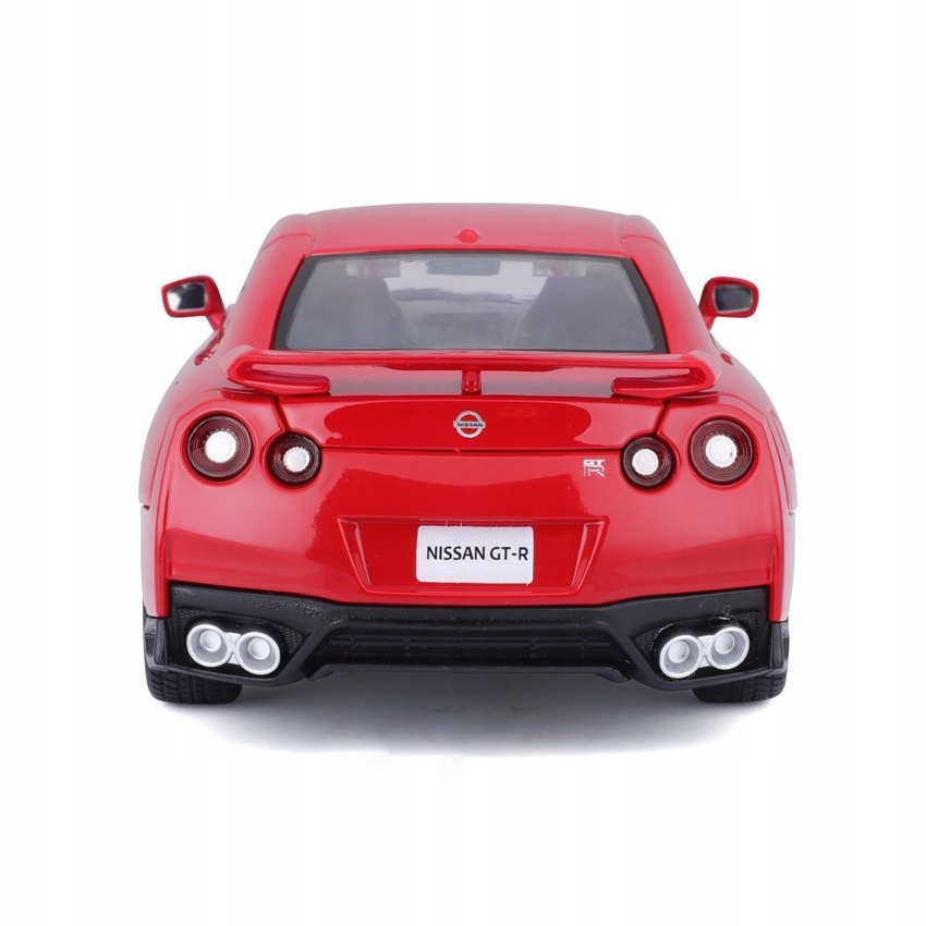 Nissan GT-R 1:24 model Bburago 18-21082 czerwony Kolor dominujący odcienie czerwieni