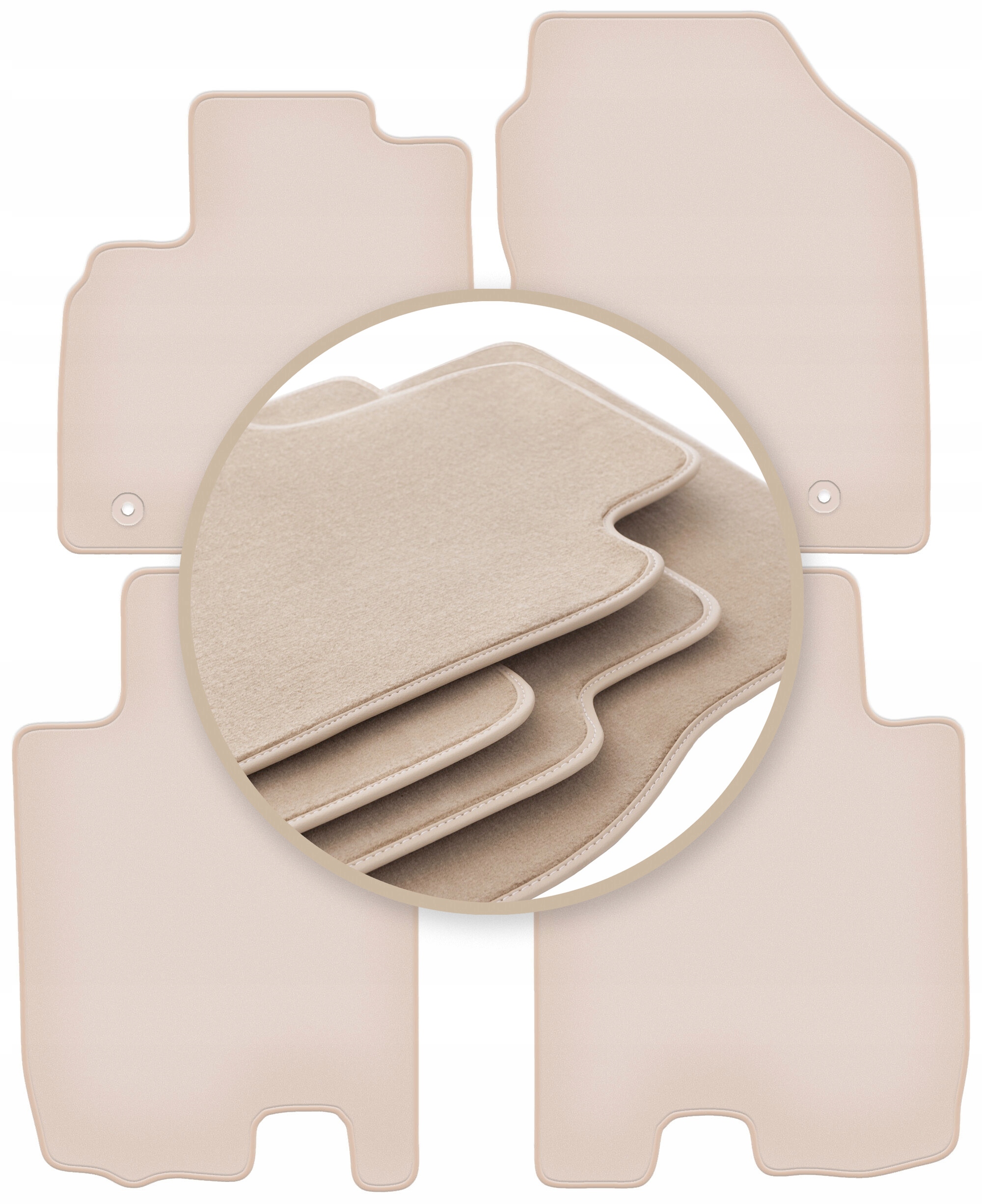 Velúrové koberčeky 10 mm Premium pre: Honda City V sedan 2008-2011