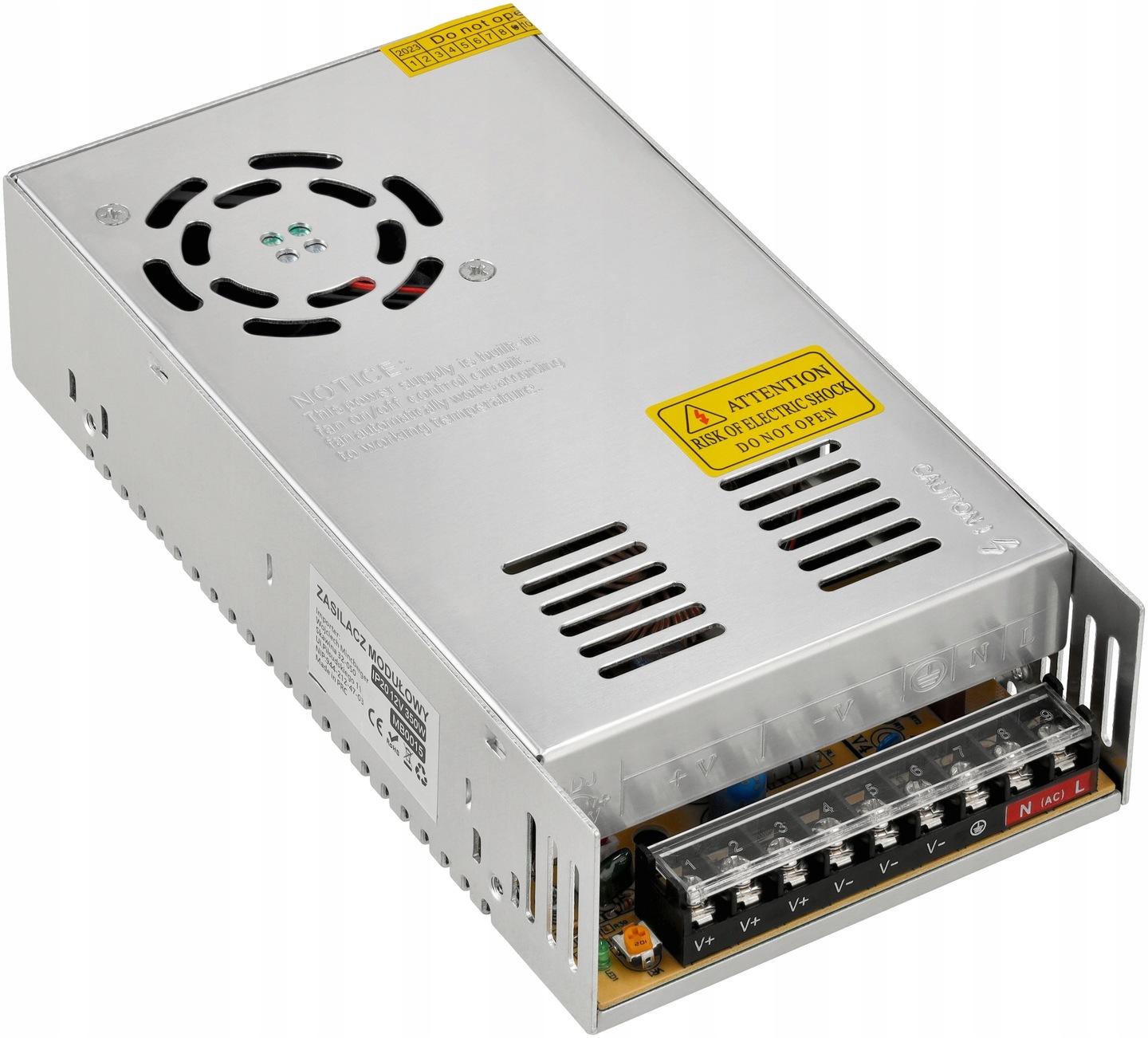 Napájecí zdroj 12V 600W 50A pro Led pásky, Cctv, modulární nastavitelný transformátor