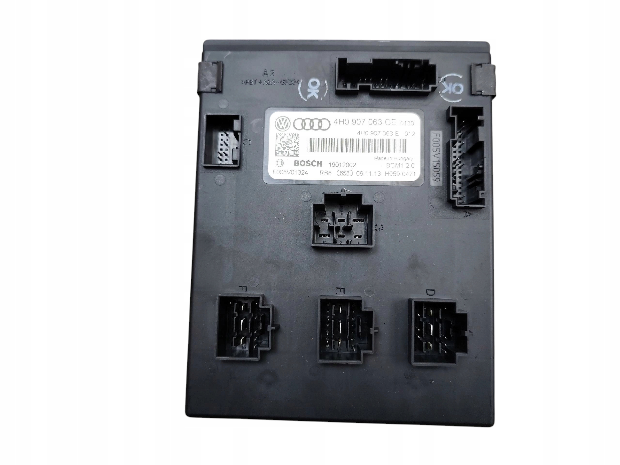 comfort control unit BCM AUDI A6 C7 (2011-2014) 4H0907063CE
