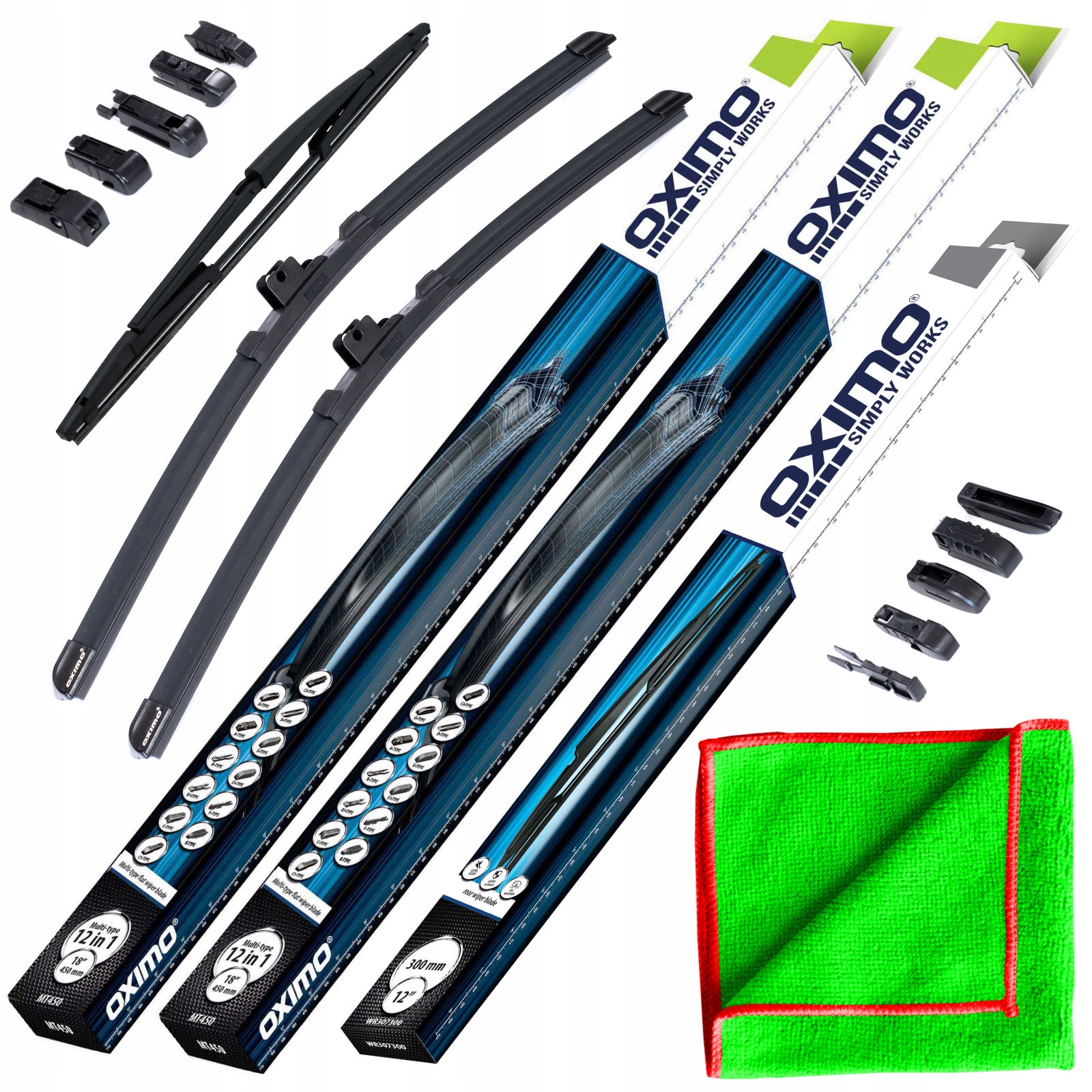 Wycieraczki Przód Tył Fiat Punto 2 II 188 09.1999-12.2010 Hatchback