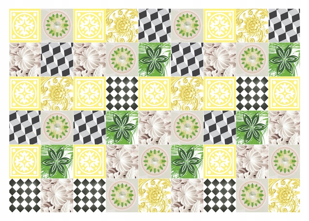 Tapeta Dlaždice Mix Čtverce Vinyl Mozaika 312x219 Návrhář Kuchyně lepidlo