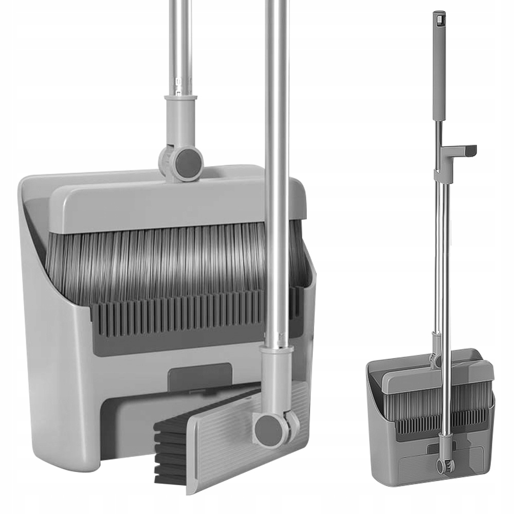 Úklidová Sada 3V1 Leniuch Metla A Lopatka Nerezová Ocel