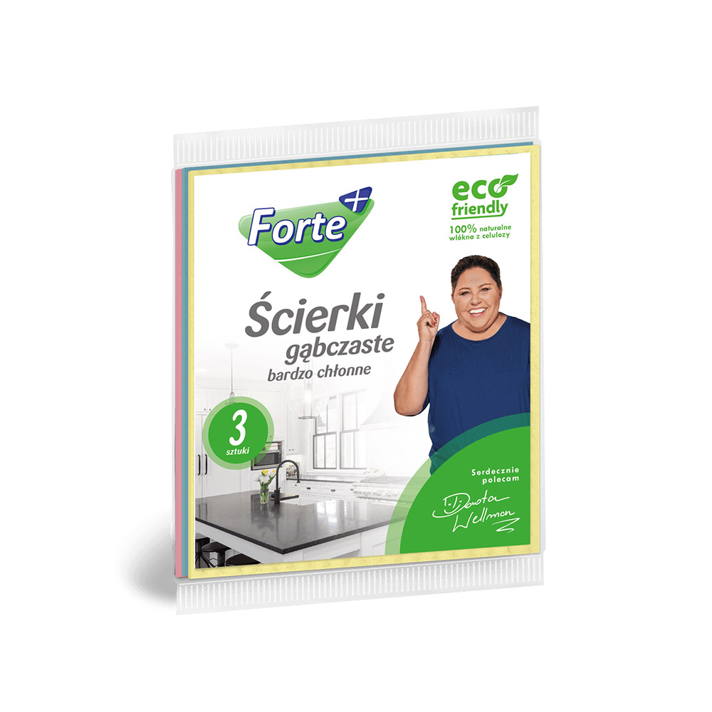 

Ściereczki Forte+ gąbczaste 3 szt chłonne kuchni