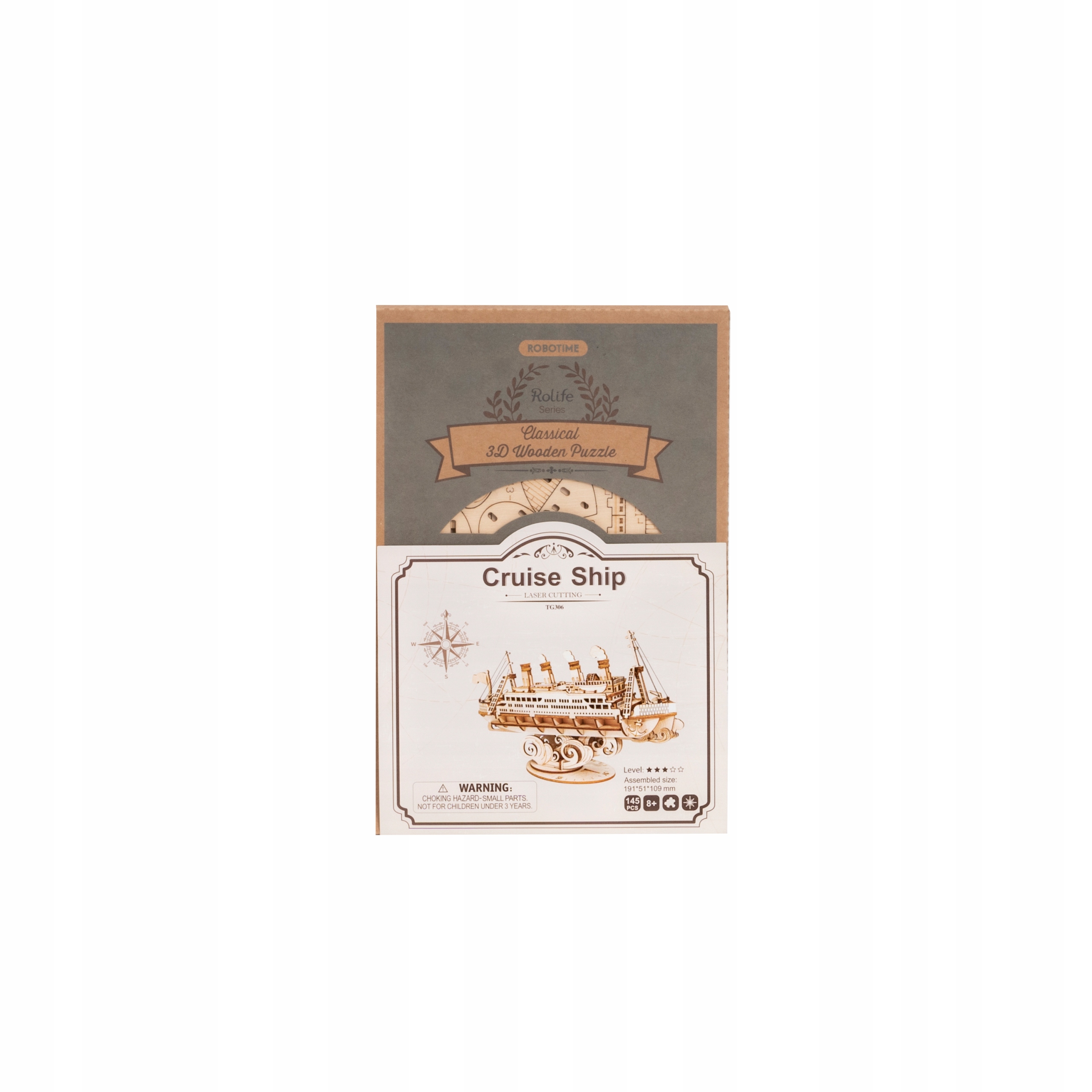 Robotime Drewniane Puzzle 3D - STATEK WYCIECZKOWY Kolekcja ROLIFE