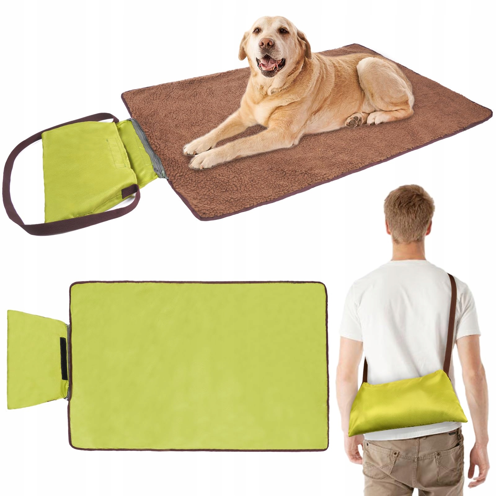 Levně Adiwo Voděodolná skládací podložka pro zvířata 100 x 70 cm Zelená Pro Psa Kočku