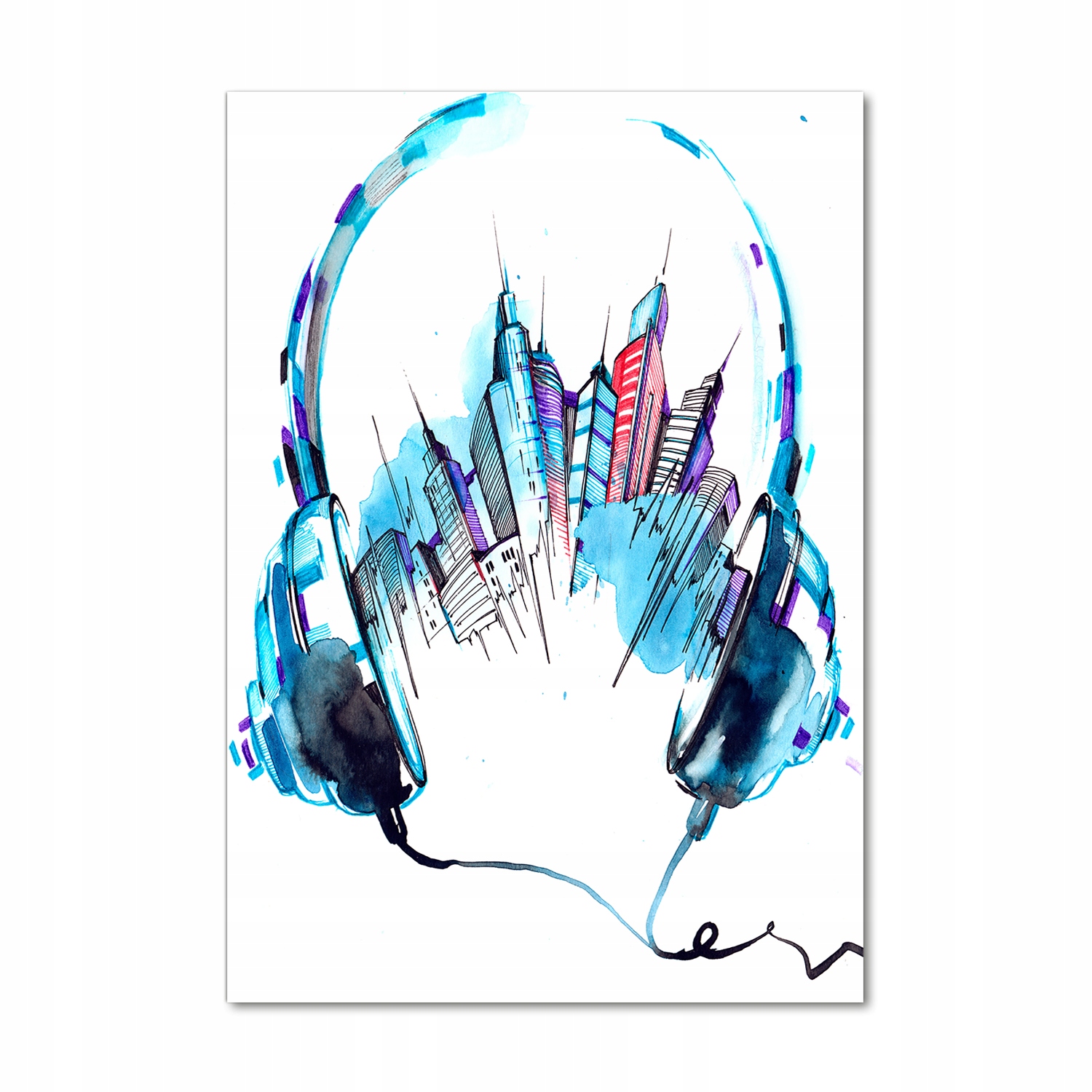 

Foto obraz szkło hartowane Muzyka miasta 70x100 cm