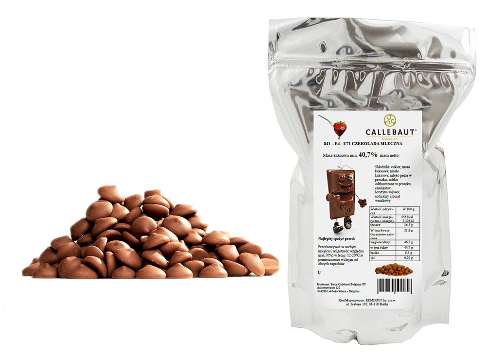 Czekolada mleczna Power 41 841 extra mleczna 40,7% kakao 1 kg