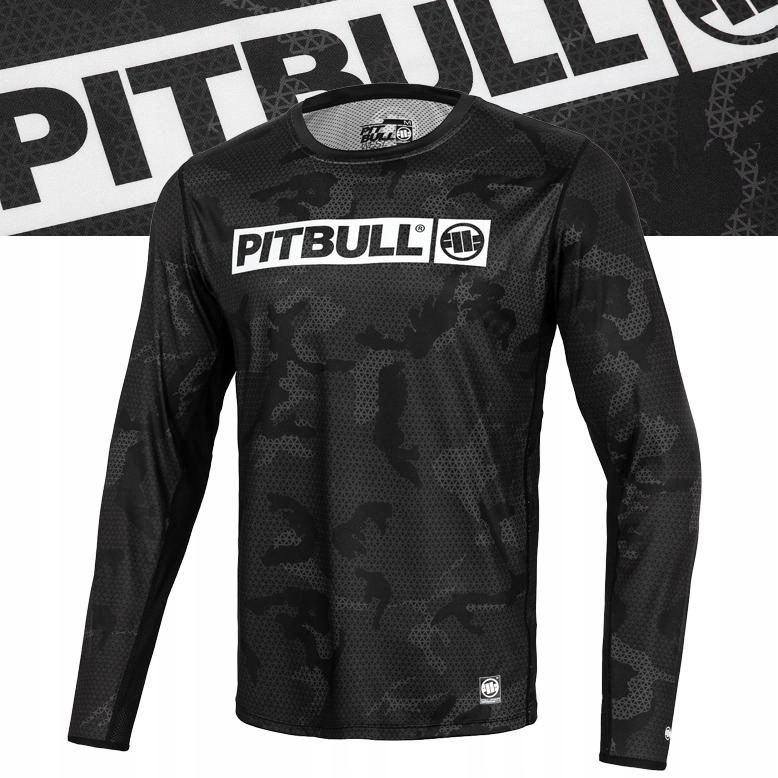 Pit Bull Pitbull Pánské technické tričko s dlouhým rukávem Net Camo Hilltop XL