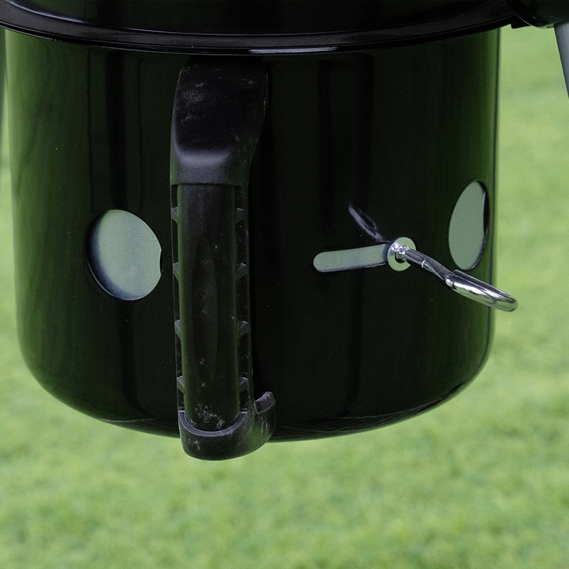 GRILL OGRODOWY WĘGLOWY Z POKRYWĄ OKRĄGŁY VL04 CZARNY Waga 11 kg