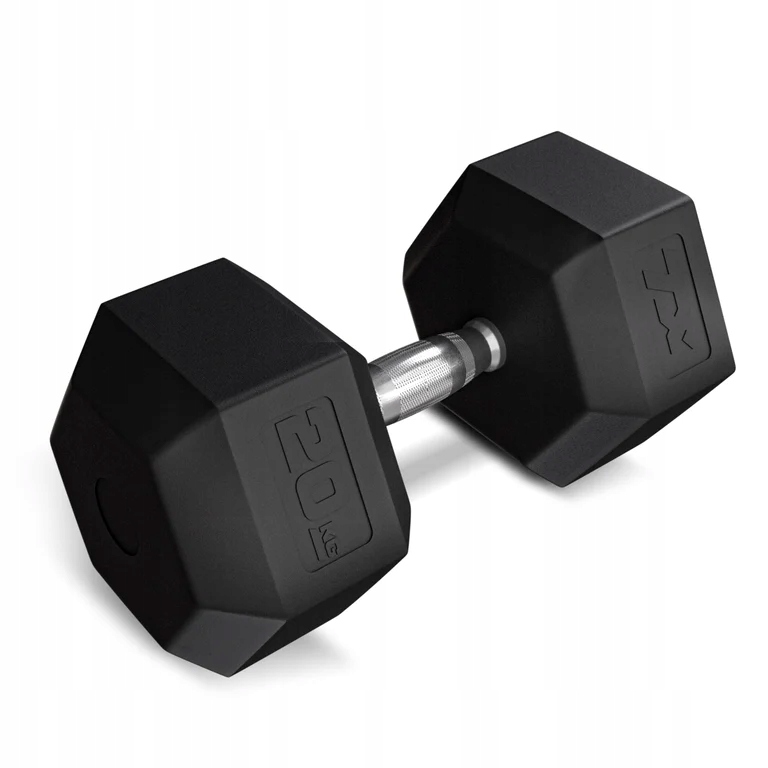 Hantla hex hantel żeliwny do ćwiczeń gumowany żeliwny 20kg Trex Sport