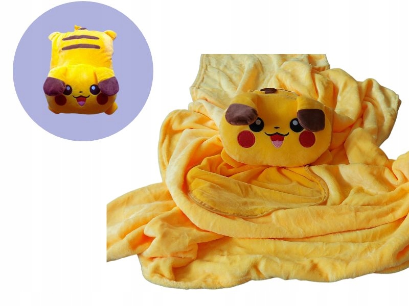 

Pikaczu Koc 2w1 Zestaw poduszka koc Pokemon