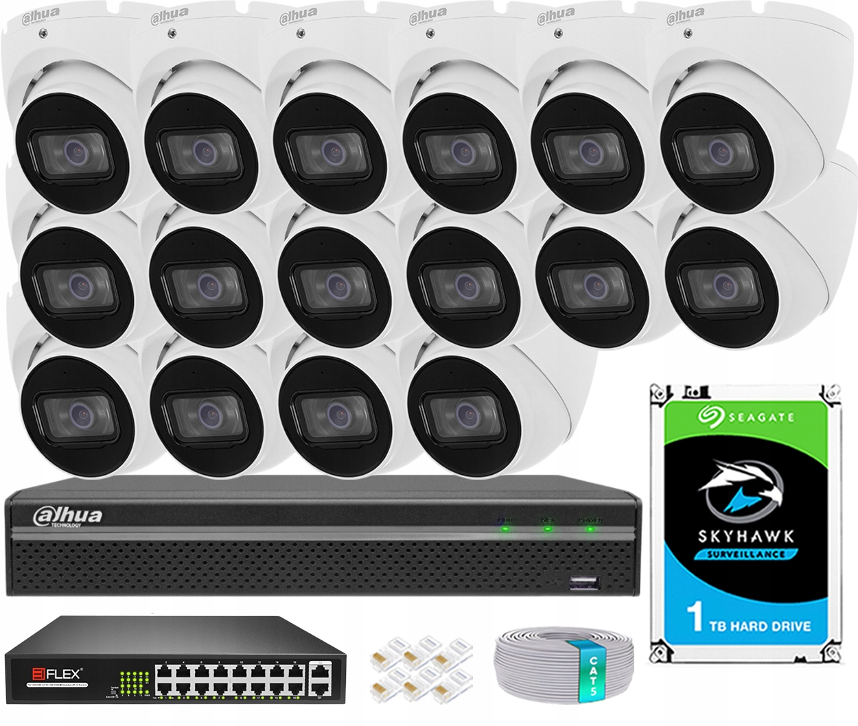 5Mpx monitorovací sada Dahua 16x Kamera IPC-HDW1530T-0280B-S6 Aplikace