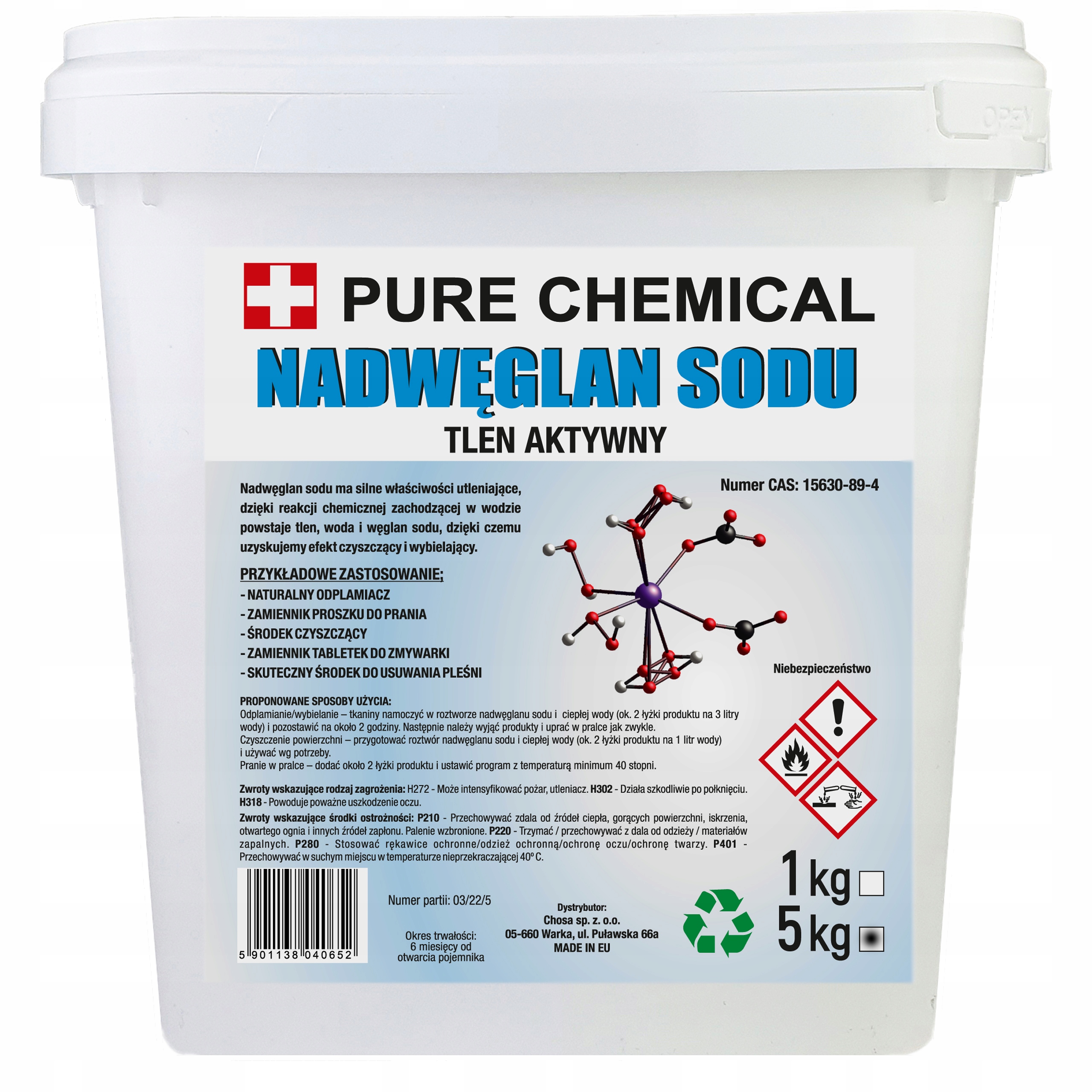 

Nadwęglan Sodu Aktywny Tlen Pranie Czyszczenie 5kg