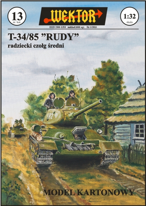 

Model Kartonowy Radziecki czołg T-34 Rudy Wektor