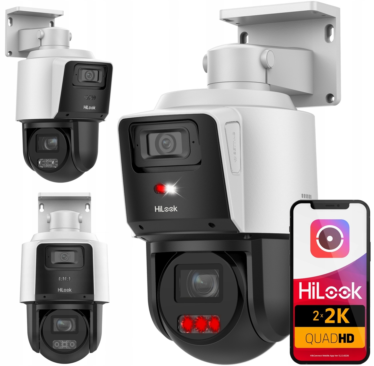 Otočná Ip kamera TandemVu 8Mpx (4MP+4MP) MotoZoom HiLook od spoločnosti Hikvision