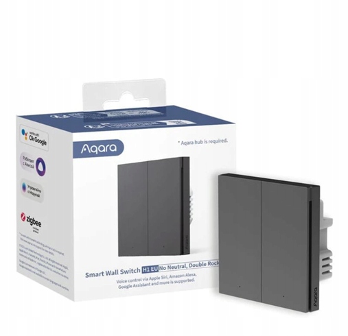 Aqara Smart Home Nastenny dvojvypinac H1 bez Pripojenie neutrálneho…