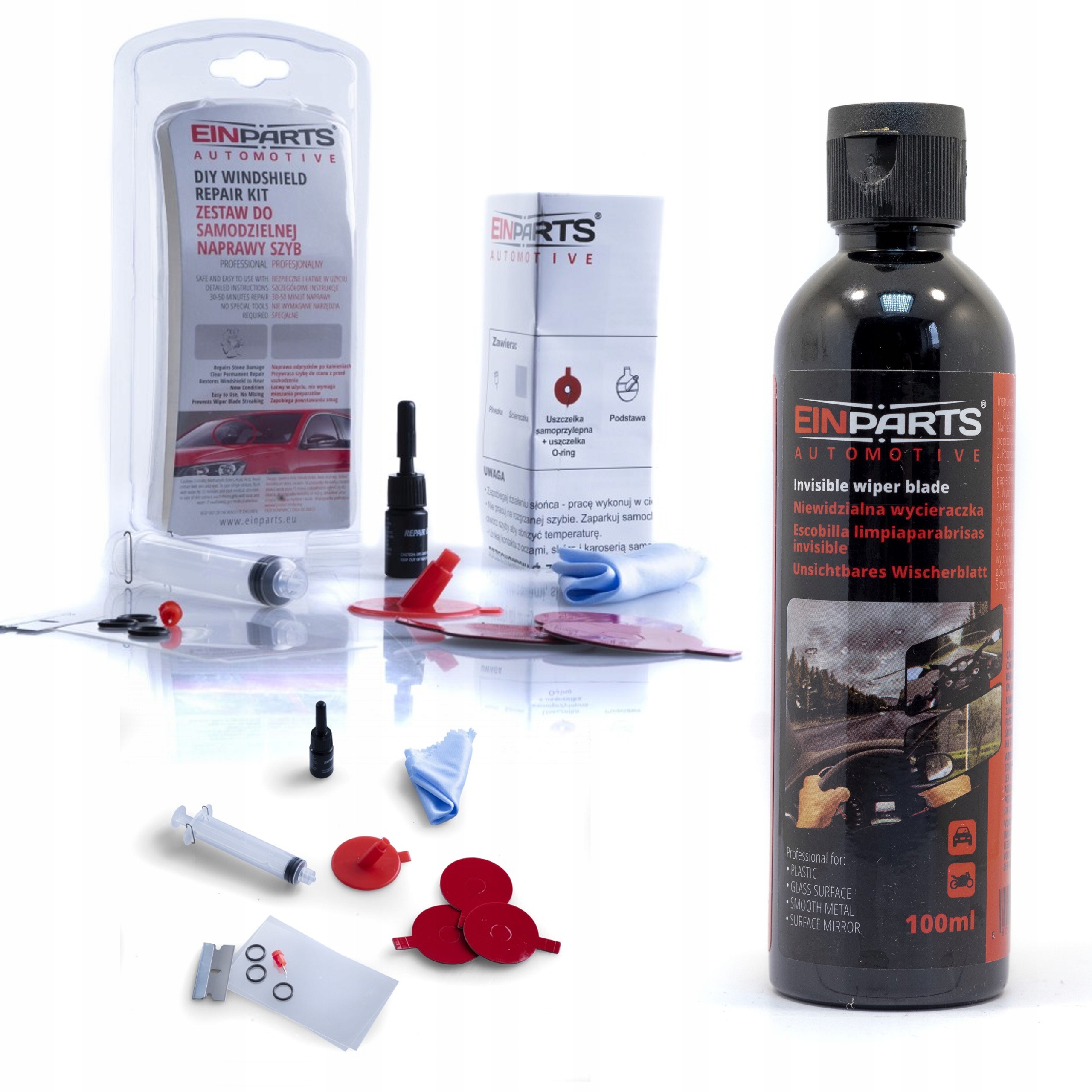 Zestaw Do Naprawy Szyby Samochodowej Szyb Niewidzialna Wycieraczka 100 ML