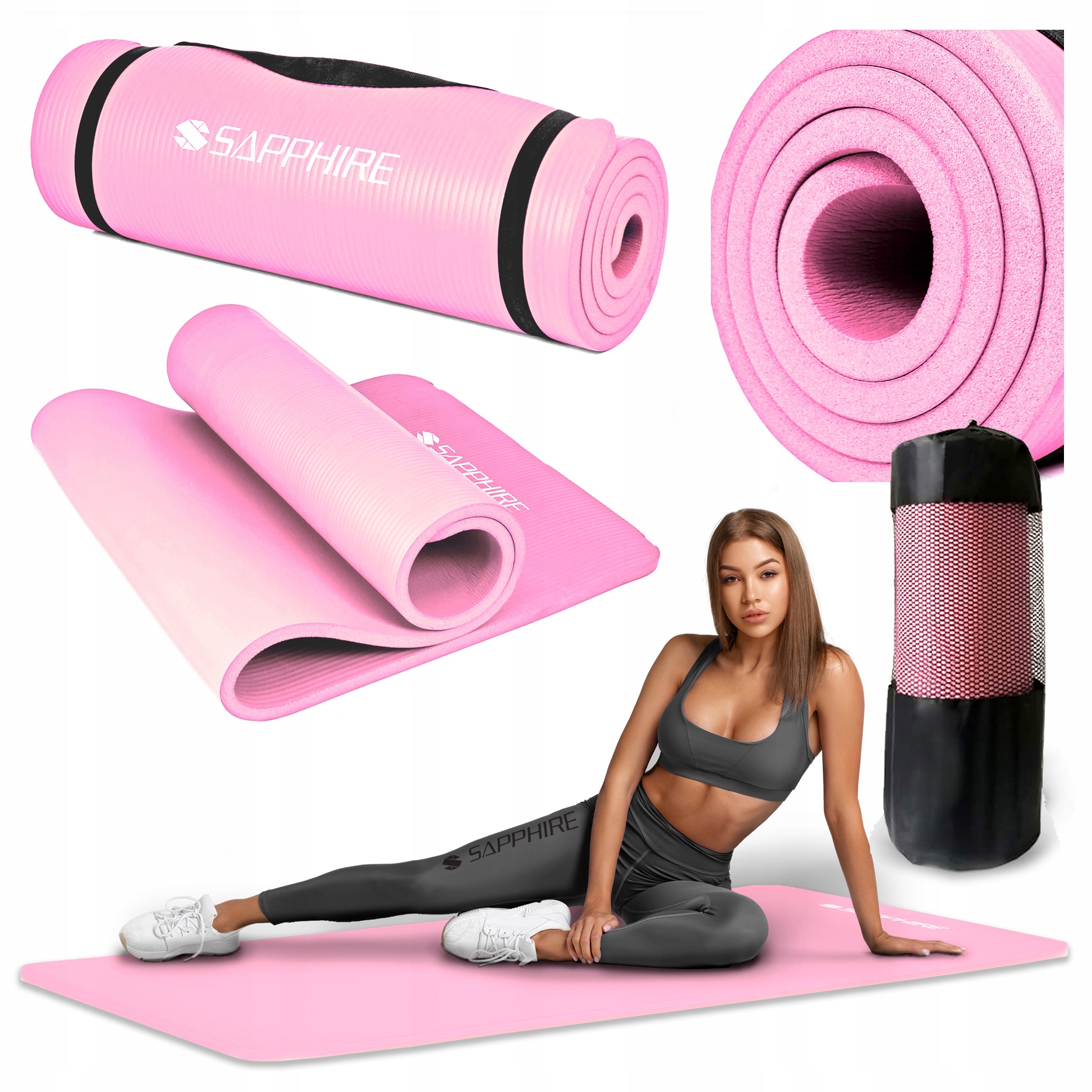 Mata Do Ćwiczeń Fitness gimnastyczna Nbr Treningowa Etui joga Gruba 1,5cm