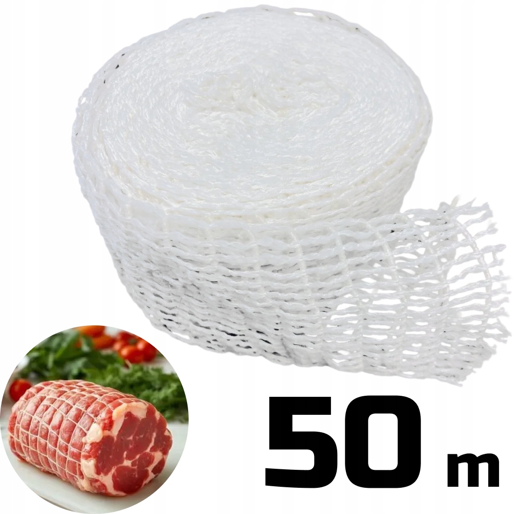 Uzenářská síťka na šunky bílá 50 m