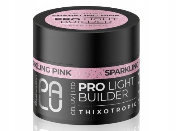 Palu Pro Light Builder Stavební Gel Tixotropní jiskřivě Pink 90g