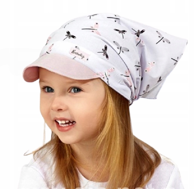 

Chustka na głowę z daszkiem Gumka lato 52-54