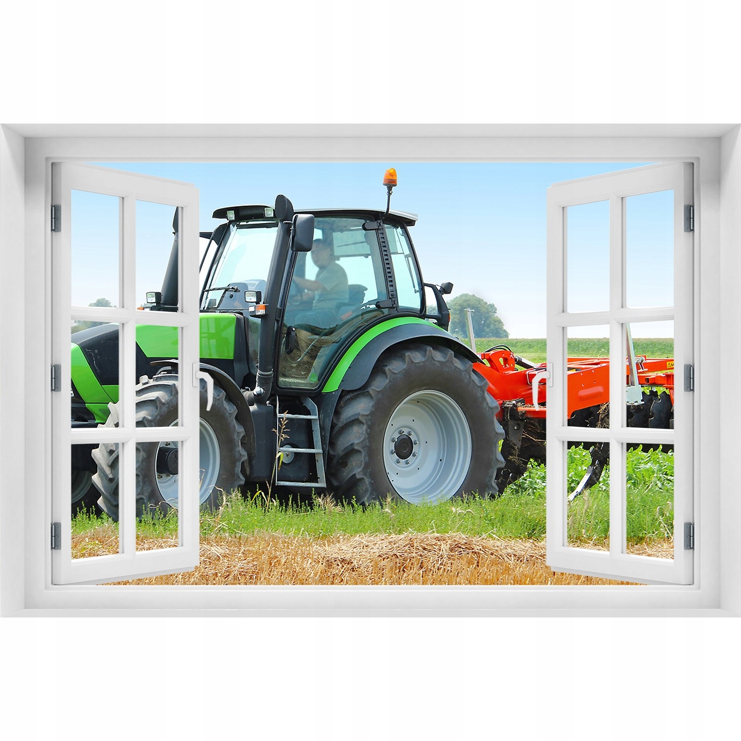 

Foto zdjęcie Naklejka na ścianę Traktor na polu