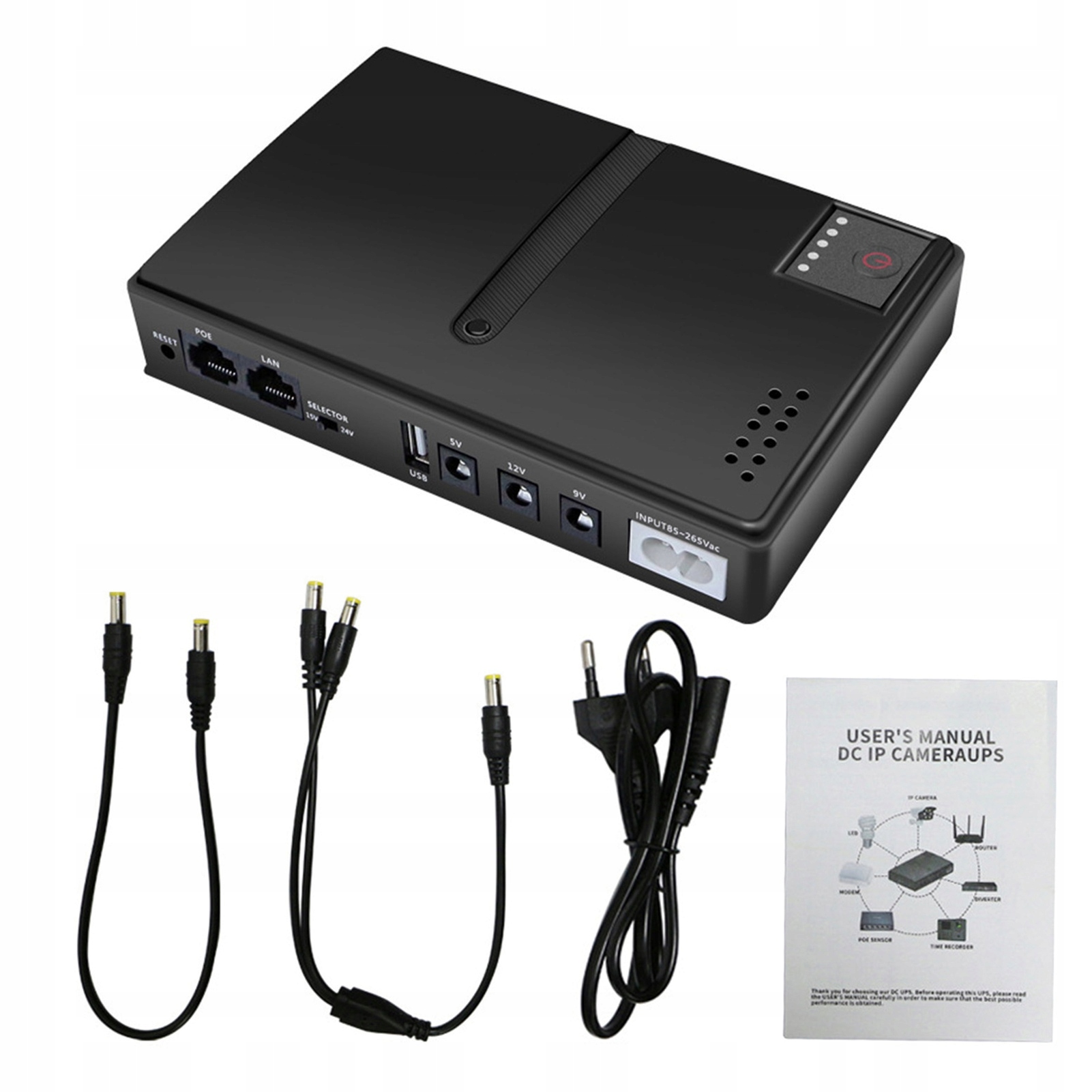 Zasilacz Awaryjny Ups 15V 24V Poe 5V 9V 12V Usb 18W
