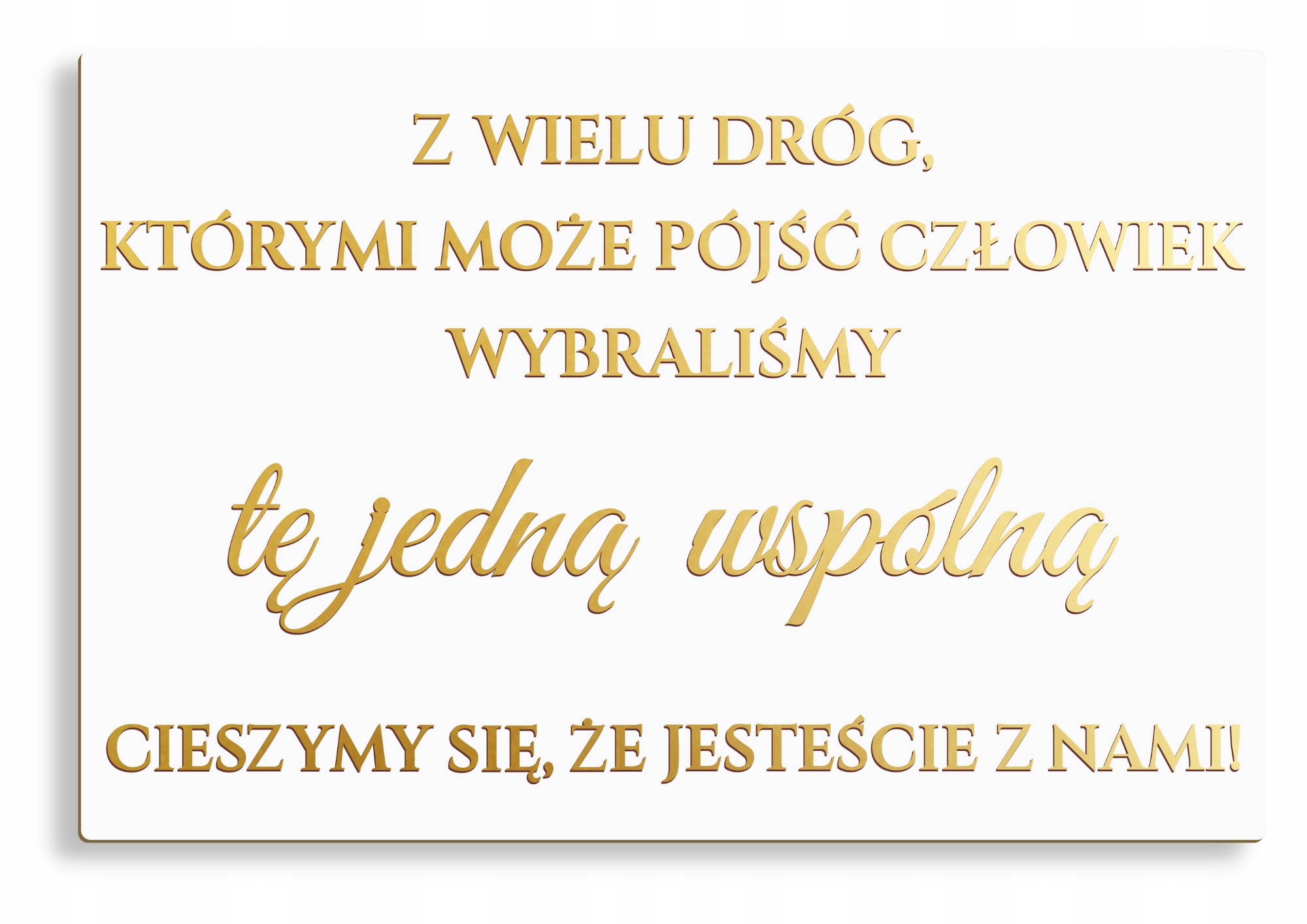

Tablica powitalna wesele ślub z wielu dróg 60x40cm