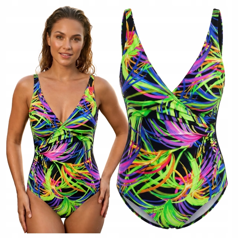 Jednodílný dámský plavkový kostým Monokini Plus Size 44 XXL