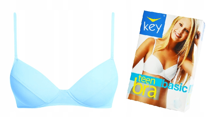 

Biustonosz dla nastolatki błękitny Tbc Key 65BB