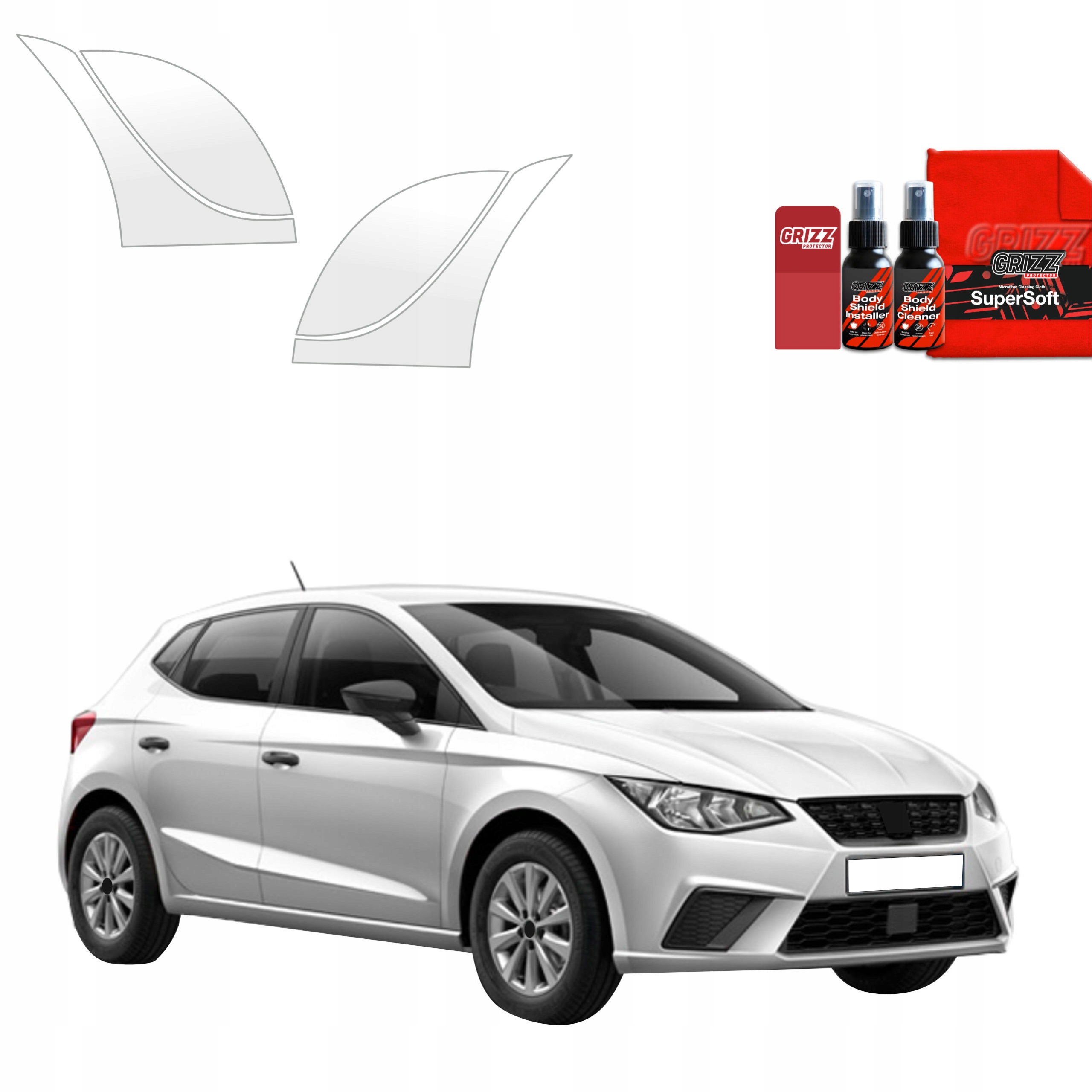 4v1 Fólie Ppf na podběhy kol pro Seat Ibiza (2021-2025) Grizz