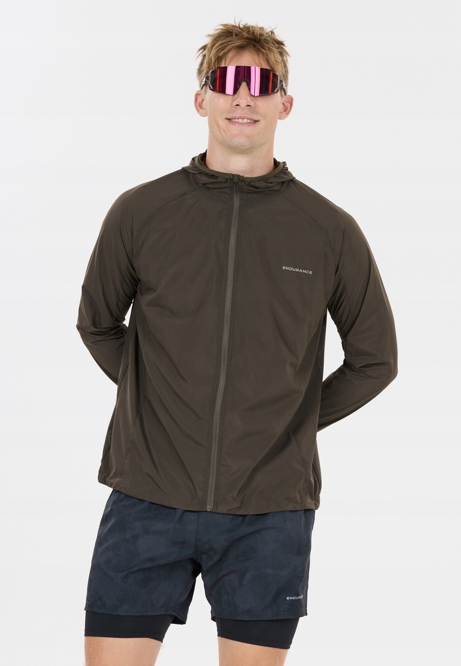 Pánská běžecká bunda Endurance Siony Light Jacket Šedá XL