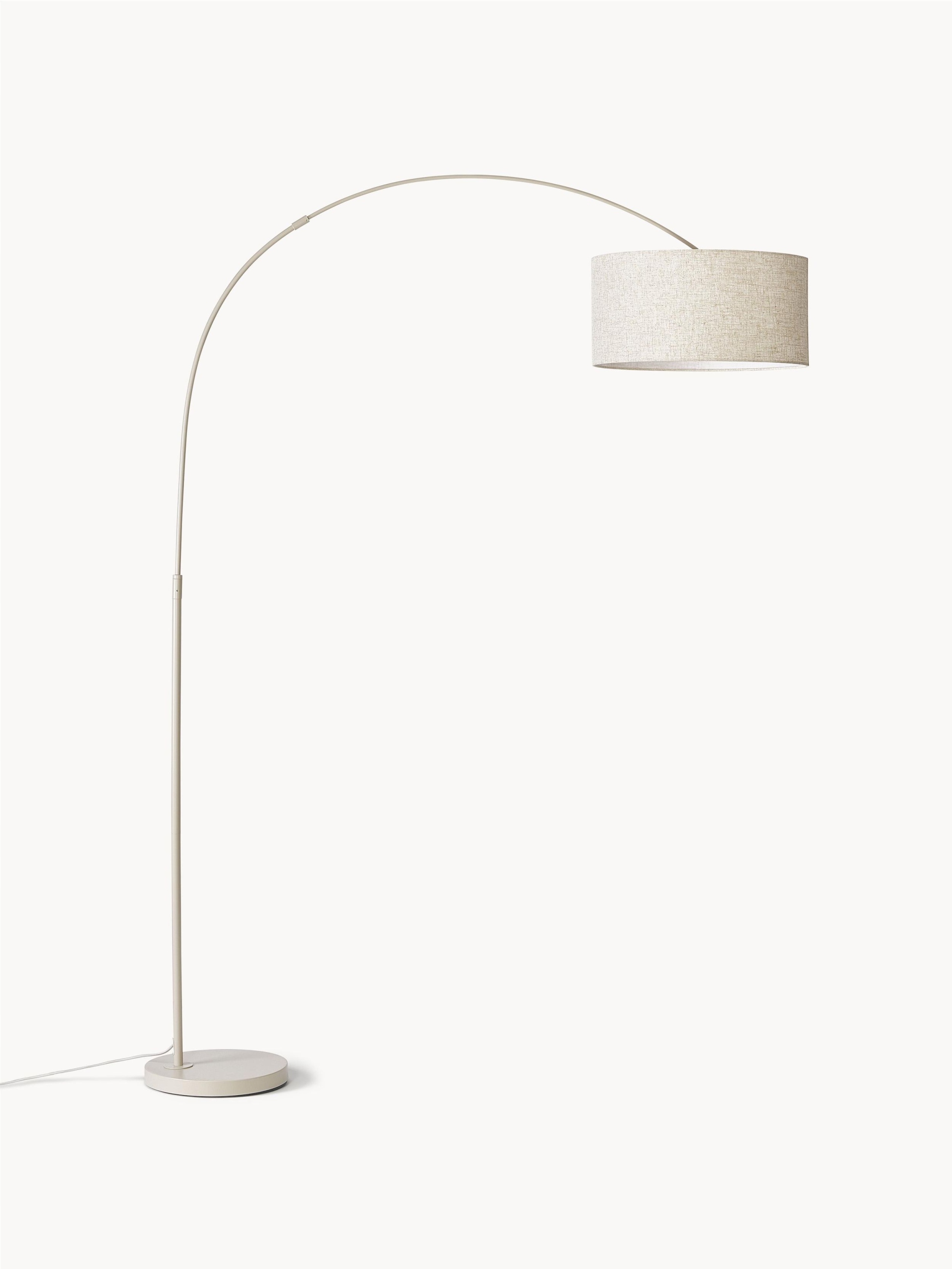 Lampa podłogowa łukowa Niels, Westwing beż kaszmir len