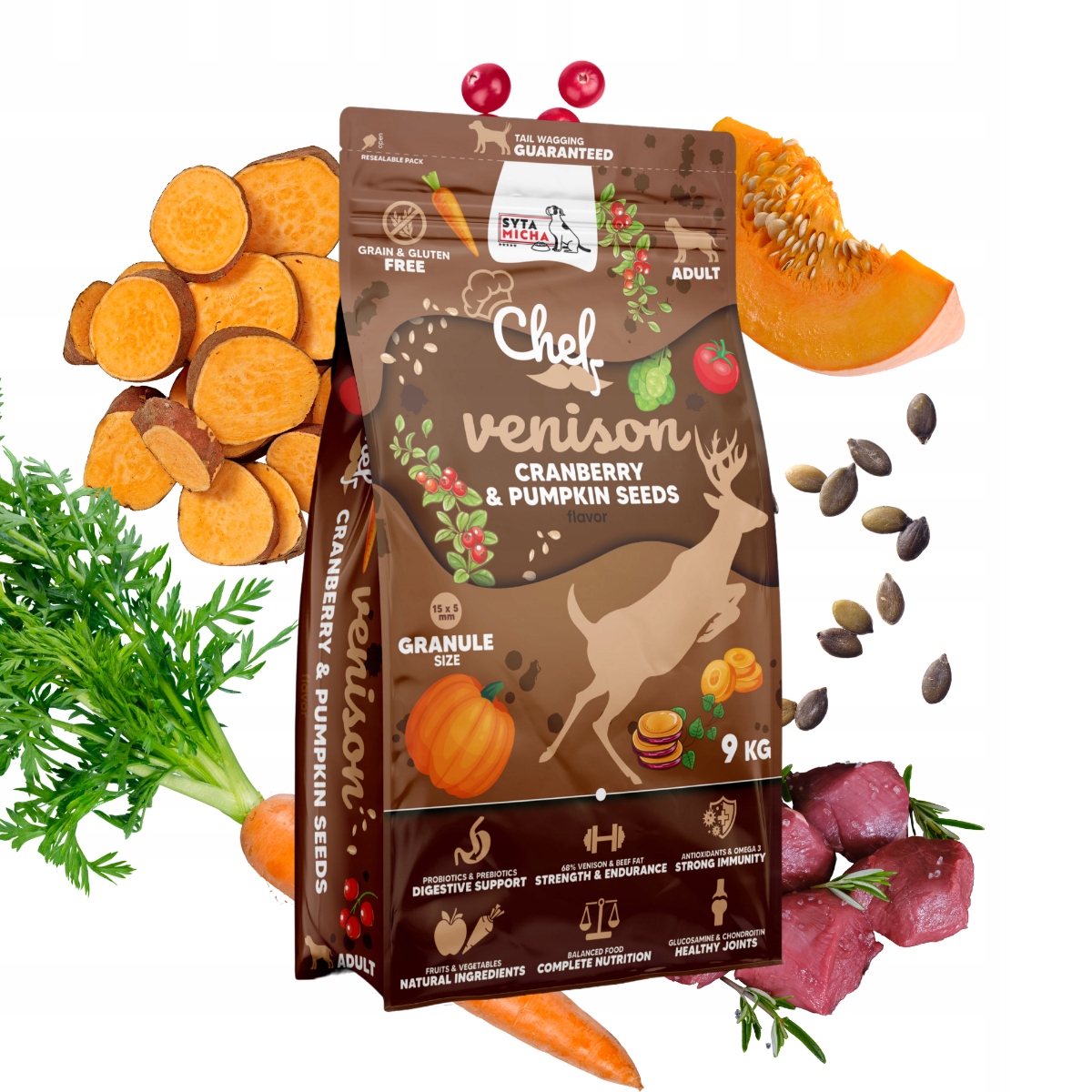 Syta Micha Karma sucha Chef Dziczyzna 9kg