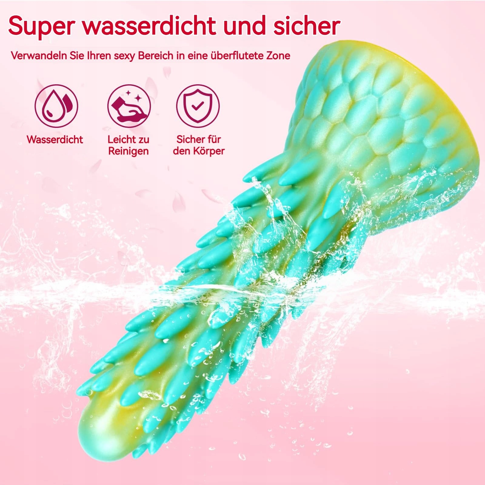 MONSTER DILDO Silikonowy Tentakel Dildo 20cm z Przyssawką Fantasy Analplug — miniatura 7