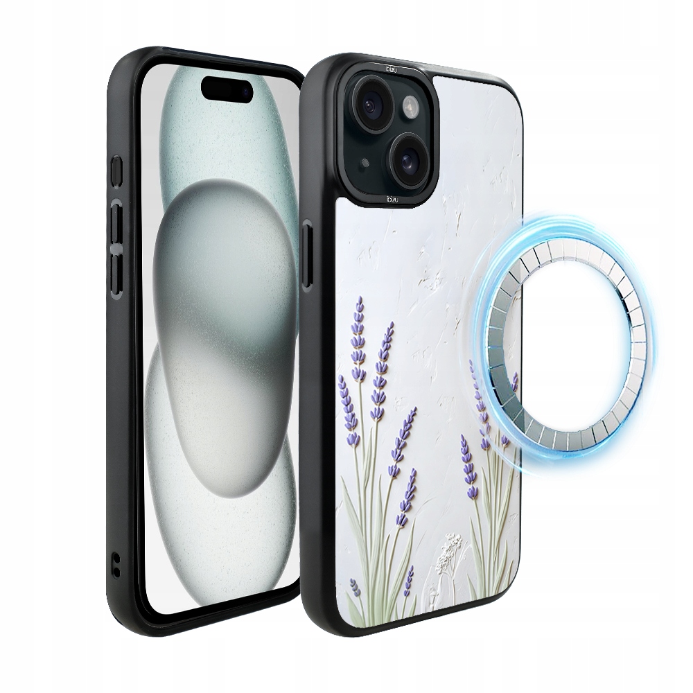 Pouzdro pro iPhone 15 Ibizu DropGuard Matt s MagSafe, provensálská levandule